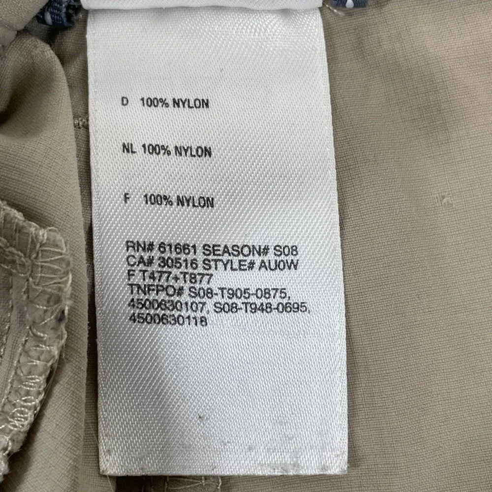 The North Face Mens Khaki Tan Nylon Ripstop Cargo Shorts Size Medium AU0W S08